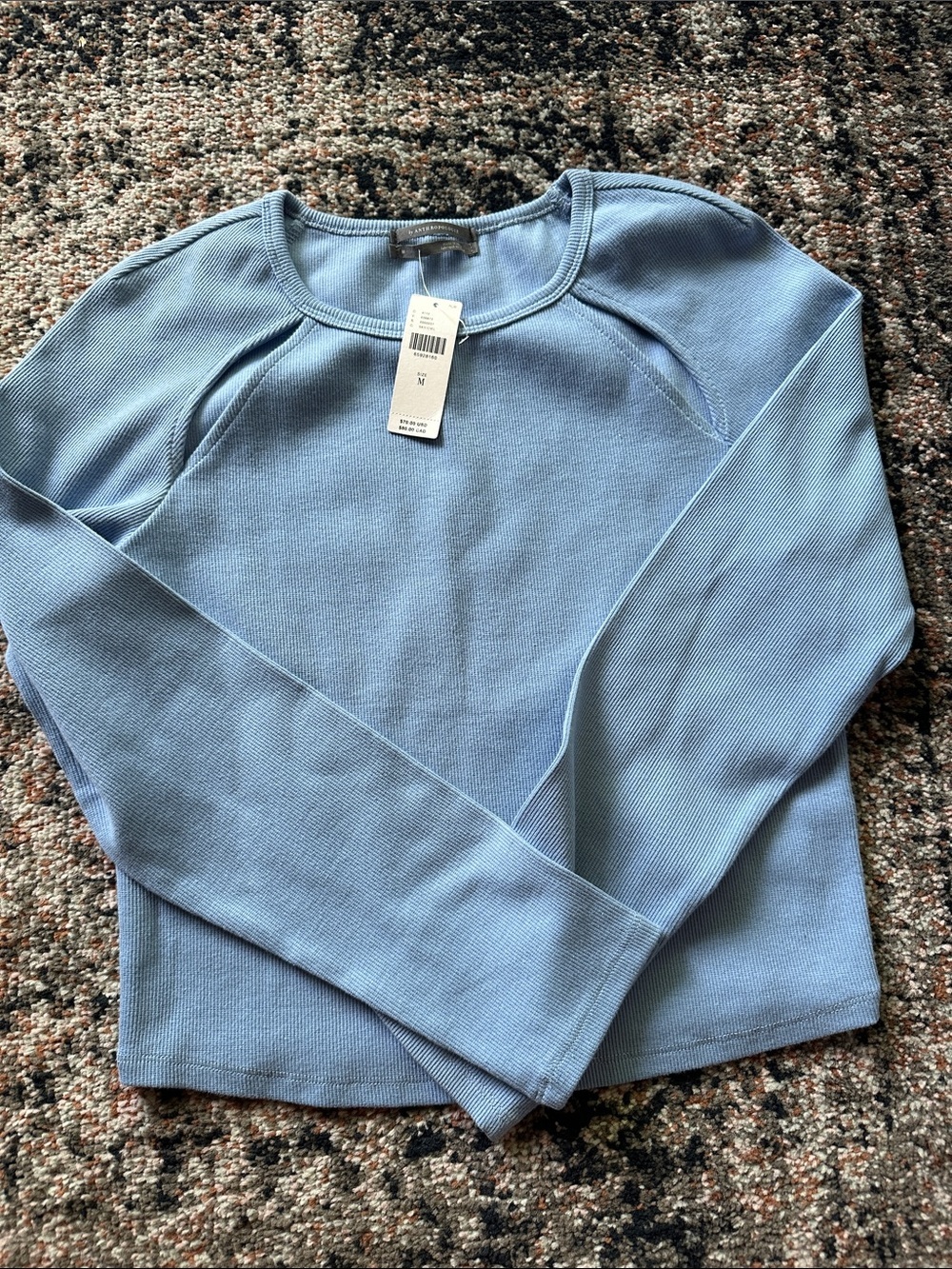 Anthropologie Long Sleeve Ribbed Top